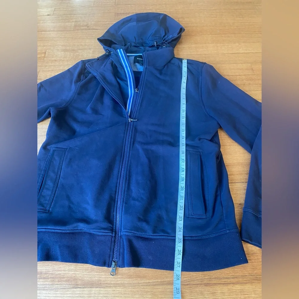 Banana Republic ST false front Dark Blue Hooded double zip Jacket Men’s Large